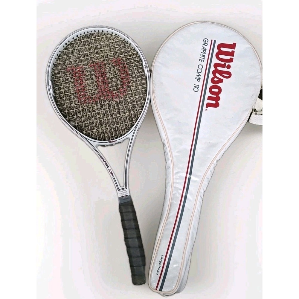 Wilson‎ Graphite Comp 110 Largehead Tennis Racket – NOS Unused w/ Cover